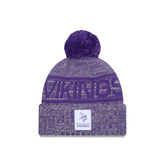 Minnesota Vikings 2025 Sideline Cold Weather Gray Pom Knit Hat