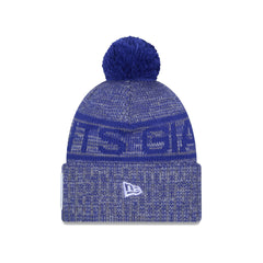 New York Giants 2025 Sideline Cold Weather Gray Pom Knit Hat