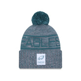 Philadelphia Eagles 2025 Sideline Cold Weather Gray Pom Knit Hat