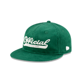 New Era Branded Official Corduroy Kelly Green Retro Crown 9FIFTY Snapback Hat