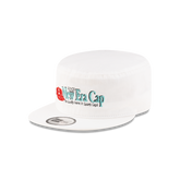 New Era Branded College White Painter Elastic Back Hat