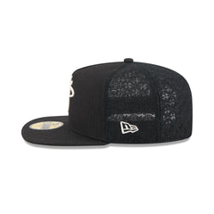 Miami Heat Black Mesh 59FIFTY A-Frame Fitted Hat