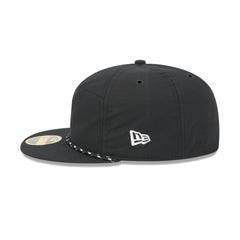 Las Vegas Raiders Black Poly Rope Split Panel 59FIFTY Fitted Hat