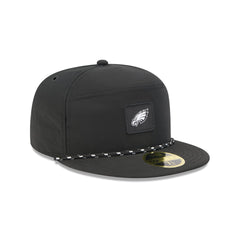 Philadelphia Eagles Black Poly Rope Split Panel 59FIFTY Fitted Hat