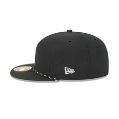 Philadelphia Eagles Black Poly Rope Split Panel 59FIFTY Fitted Hat