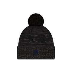 Houston Texans 2025 Sideline Cold Weather Black Pom Knit Hat
