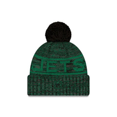 New York Jets 2025 Sideline Cold Weather Black Pom Knit Hat