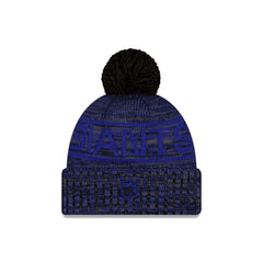 New York Giants 2025 Sideline Cold Weather Black Pom Knit Hat