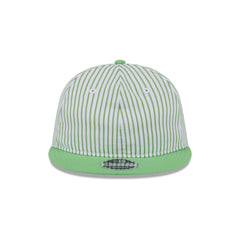 New Era Cap Lime Green Pinstripe Retro Crown 9FIFTY Snapback Hat