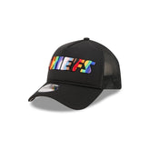 Kansas City Chiefs Rainbow Wordmark 9FORTY A-Frame Trucker Hat