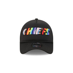 Kansas City Chiefs Rainbow Wordmark 9FORTY A-Frame Trucker Hat