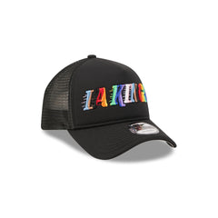 Los Angeles Kings Rainbow Wordmark 9FORTY A-Frame Trucker Hat