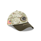 Green Bay Packers 2025 Salute to Service Digi Camo 39THIRTY Stretch Fit Hat