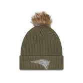 New England Patriots 2025 Salute to Service Women's Pom Knit Hat