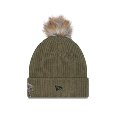 New England Patriots 2025 Salute to Service Women's Pom Knit Hat