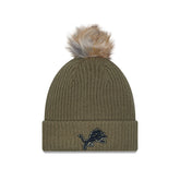Detroit Lions 2025 Salute to Service Women's Pom Knit Hat