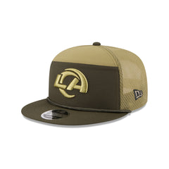 Los Angeles Rams 2025 Salute to Service Split Panel 9FIFTY Trucker Hat