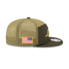 New York Jets 2025 Salute to Service Split Panel 9FIFTY Trucker Hat