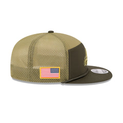 Philadelphia Eagles 2025 Salute to Service Split Panel 9FIFTY Trucker Hat
