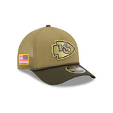 Kansas City Chiefs 2025 Salute to Service 9FORTY M-Crown A-Frame Trucker Hat