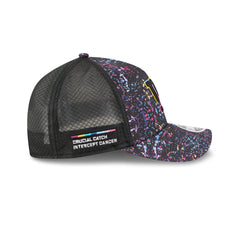 New York Giants 2025 Crucial Catch 9FORTY M-Crown A-Frame Trucker Hat