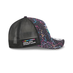 Las Vegas Raiders 2025 Crucial Catch 9FORTY M-Crown A-Frame Trucker Hat