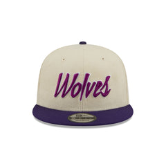 Minnesota Timberwolves 2025 City Edition Chrome White Corduroy 9FIFTY Snapback Hat
