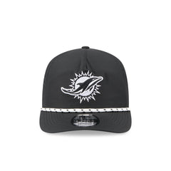 Miami Dolphins Black and White Rope 19TWENTY Snapback Hat