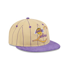 Los Angeles Lakers Pinstripe Script Retro Crown 9FIFTY Adjustable Hat