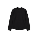 New Era Branded Black Long-Sleeve Waffle T-Shirt