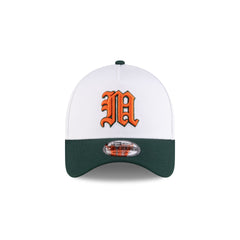 New Era x adidas Miami Hurricanes White 9FORTY A-Frame Snapback Hat