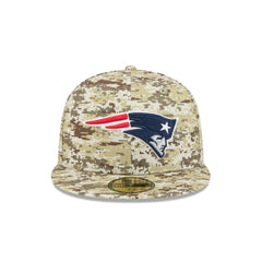 New England Patriots 2025 Salute to Service Fan Gear 59FIFTY Fitted Hat