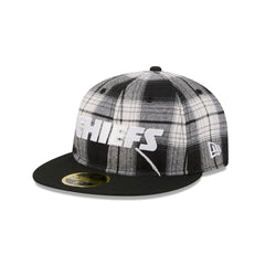 Kansas City Chiefs Grunge Plaid Retro Crown 59FIFTY Fitted Hat