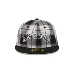 Los Angeles Angels Grunge Plaid Retro Crown 59FIFTY Fitted Hat