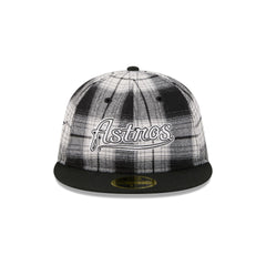 Houston Astros Grunge Plaid Retro Crown 59FIFTY Fitted Hat