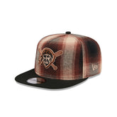 Pittsburgh Pirates Grunge Plaid 9FIFTY A-Frame Adjustable Hat