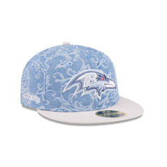 Just Caps Jacquard Denim Baltimore Ravens Retro Crown 59FIFTY Fitted Hat
