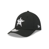 Houston Astros Black and White 39THIRTY M-Crown Stretch Fit Hat