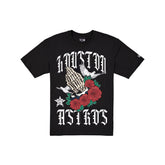 Houston Astros Gothic Bloom Black T-Shirt