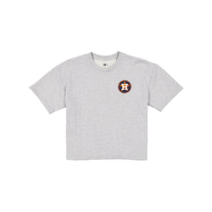 Houston Astros Glam Game Women's Cropped Heather Gray T-Shirt