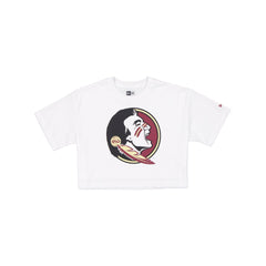Florida State Seminoles Summer Women's White Cropped Jersey T-Shirt
