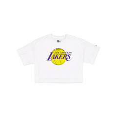 Los Angeles Lakers Summer Women's White Cropped Jersey T-Shirt
