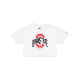 Ohio State Buckeyes Summer Women's White Cropped Jersey T-Shirt