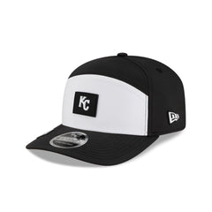 Kansas City Royals 2026 Clubhouse Black & White Split Panel 9SEVENTY Stretch-Snap Hat