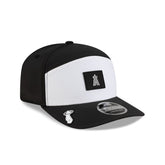 Los Angeles Angels 2026 Clubhouse Black & White Split Panel 9SEVENTY Stretch-Snap Hat