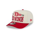 Detroit Red Wings Three Hit Chrome White 9FIFTY A-Frame Snapback Hat