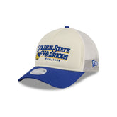 Golden State Warriors Retro Chrome Women's White 9FORTY M-Crown A-Frame Trucker Hat