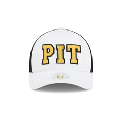 Pittsburgh Steelers Optic White Felt Logo Women's 9FORTY M-Crown A-Frame Trucker Hat