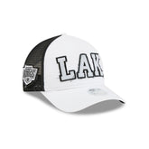 Los Angeles Kings Optic White Felt Logo Women's 9FORTY M-Crown A-Frame Trucker Hat