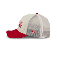 Detroit Red Wings Retro Chrome Women's White 9FORTY M-Crown A-Frame Trucker Hat